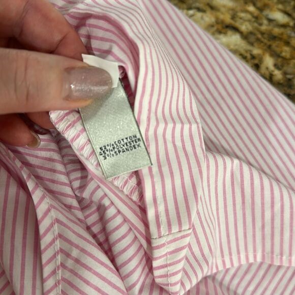 Neiman Marcus Cotton Blend Striped Sleeveless Tunic Top Size S - Picture 5 of 8